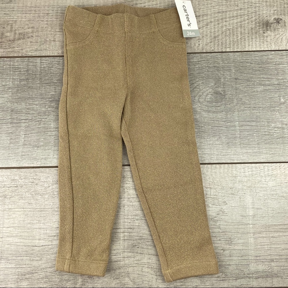 CARTERS Girls Sparkly Legging Size 24M NWT